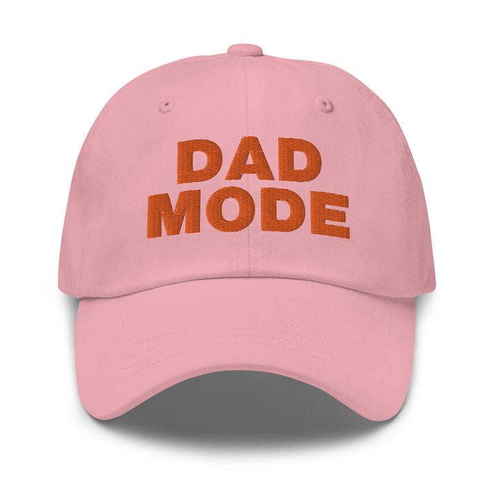 DAD MODE hat pink | Baseball cap for dad | Trendy baseball hat for dads | Gift for dad | Orange embroidery front