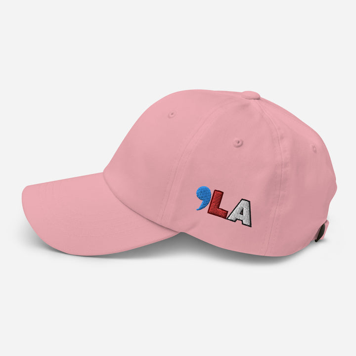 Kamala Harris 2024 | COMMA LA Embroidered hat side | Comma LA hat | , la hat | Kamala baseball Hat | Blue Red White