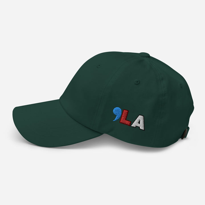 Kamala Harris 2024 | COMMA LA Embroidered hat side | Comma LA hat | , la hat | Kamala baseball Hat | Blue Red White