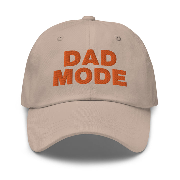 DAD MODE hat stone | Baseball cap for dad | Trendy baseball hat for dads | Gift for dad | Orange embroidery front