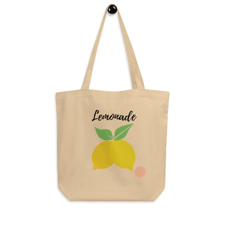 Lemonade. Eco Tote Bag in Beige for Women, Organic and Vegan, perfect shopping bag for mamas on the go! - TeesForToddlersandKids -  tote bag - bag - lemonade-eco-tote-bag