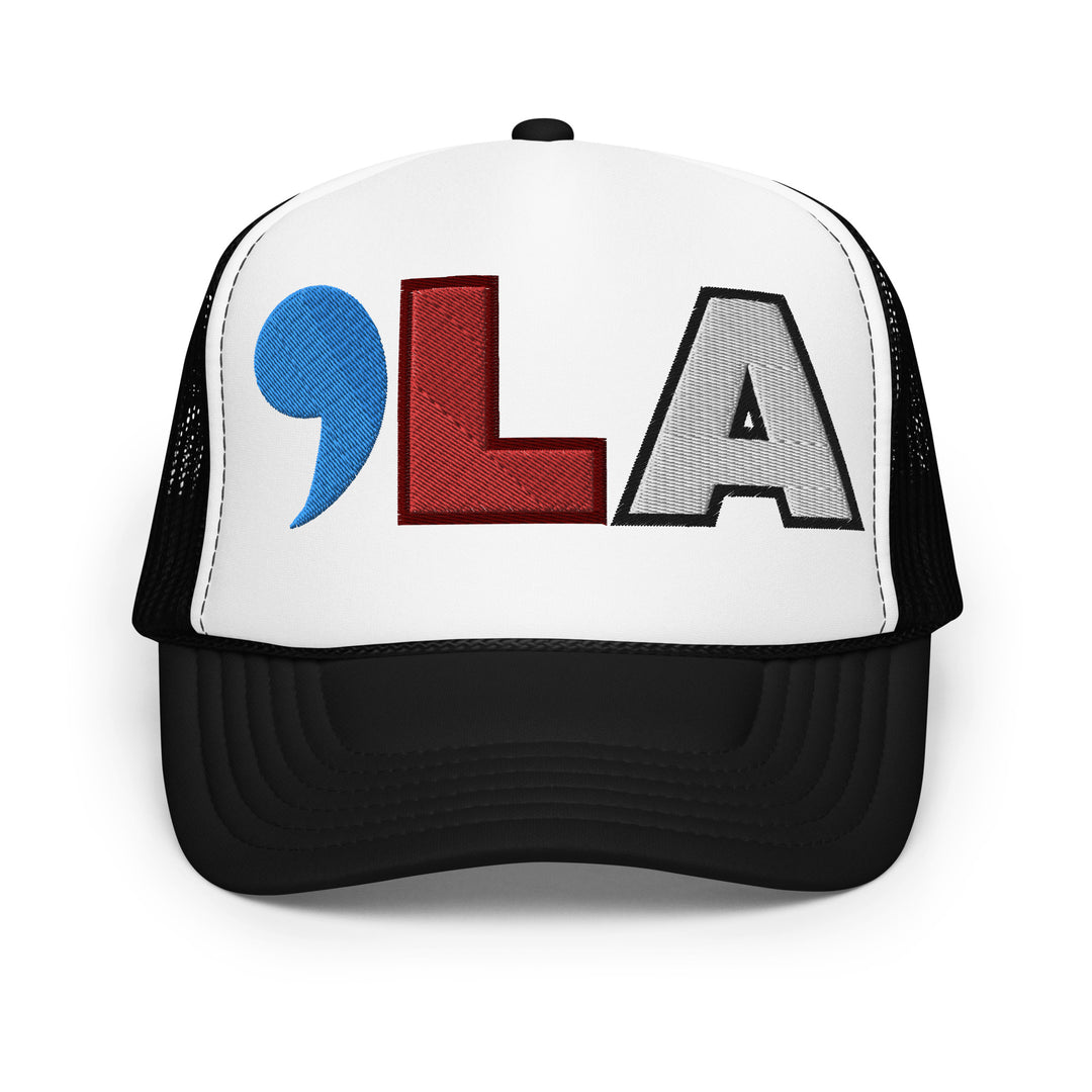 Kamala Harris trucker hat | Classic Foam Trucker Hat | Red White Blue | Embroidery | Comma LA | , la | Election 2024 | Black history