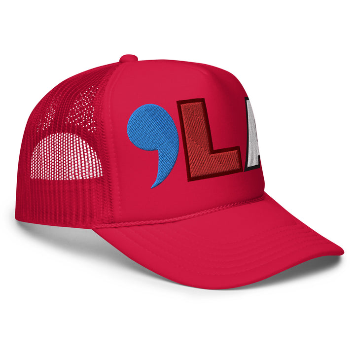 Kamala Harris trucker hat | Classic Foam Trucker Hat | Red White Blue | Embroidery | Comma LA | , la | Election 2024 | Black history