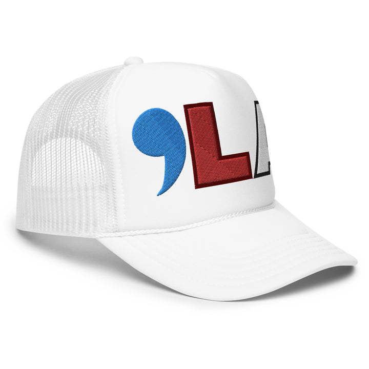 Kamala Harris trucker hat | Classic Foam Trucker Hat | Red White Blue | Embroidery | Comma LA | , la | Election 2024 | Black history