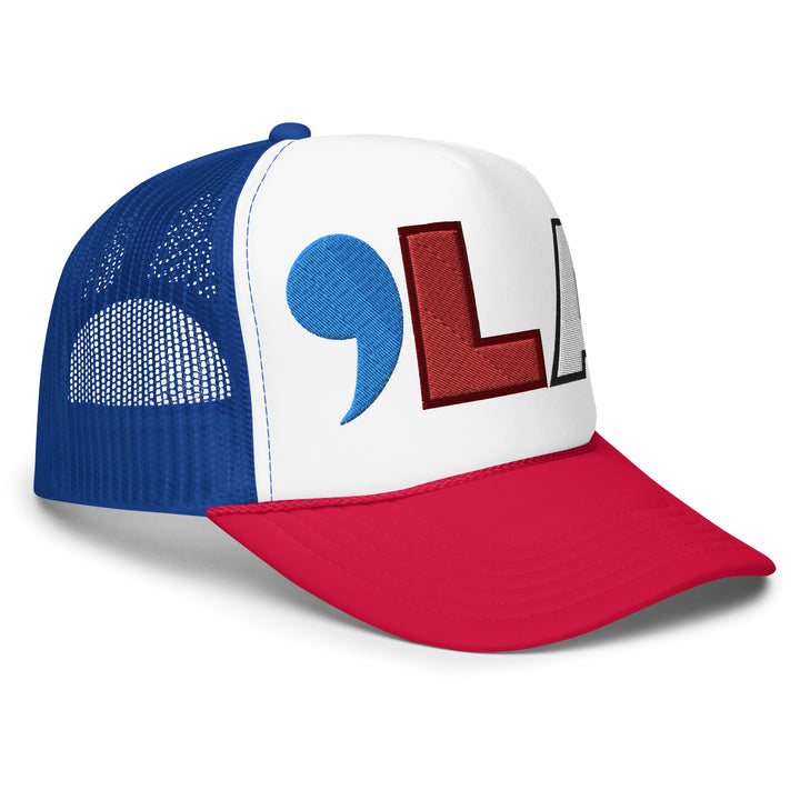 Kamala Harris trucker hat | Classic Foam Trucker Hat | Red White Blue | Embroidery | Comma LA | , la | Election 2024 | Black history