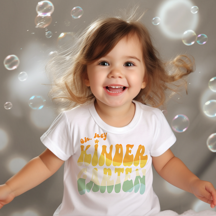 Oh, hey, Kindergarten. Retro Kindergarten t-shirts for toddlers and kids.