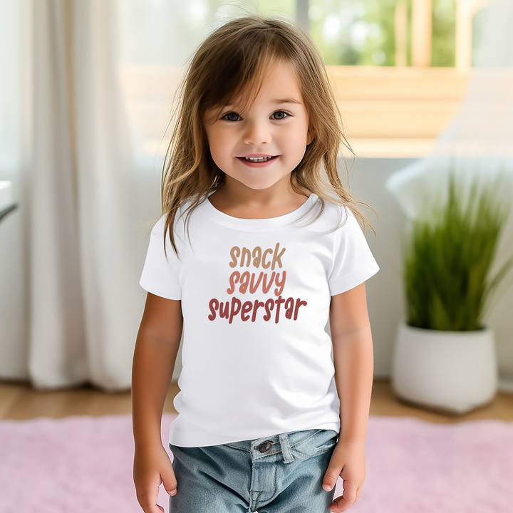 Snack savvy superstar | Toddler shirts | Gift toddler | Toddlers gift | Toddler Birthday Gifts