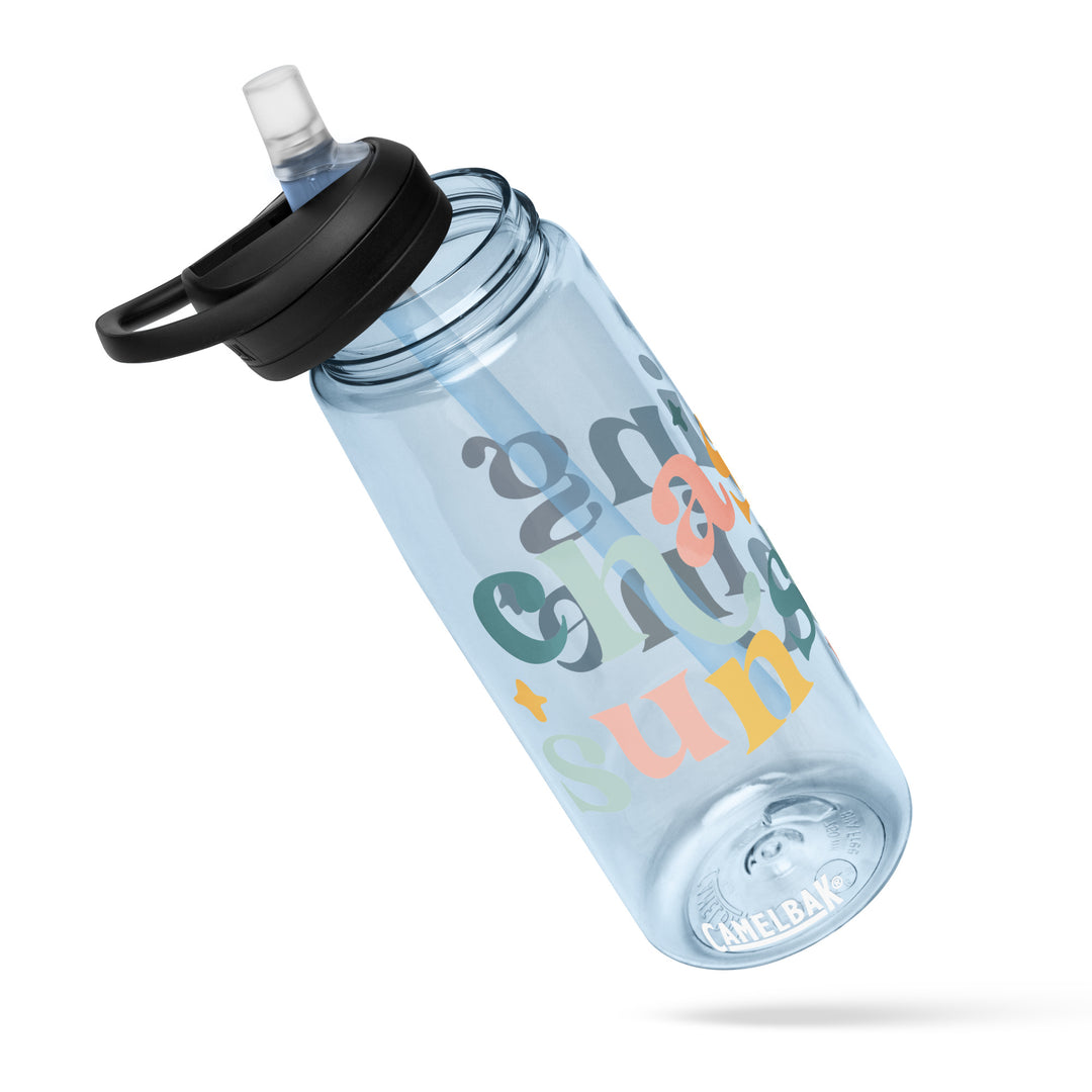 Chasing sunshine. Sports water bottle - TeesForToddlersandKids -  water bottle - bottle - chasing-sunshine-sports-water-bottle