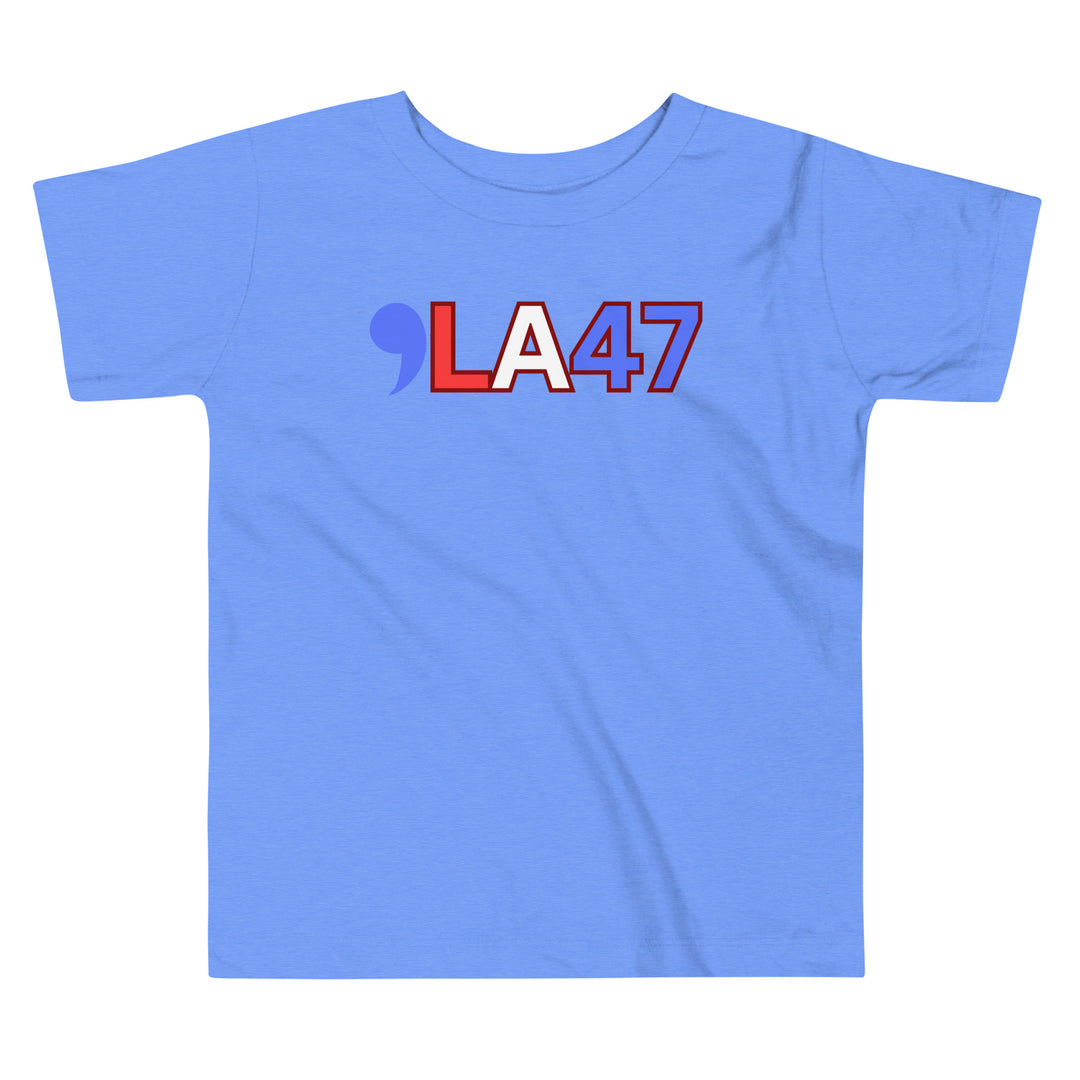 COMMA LA 47 | , LA 47 | , LA47 | Madam President | Kamala kittens | Harris shirt kids | Kamal toddler in red, white and blue