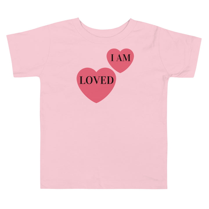 I am loved. Short sleeve t shirt for toddler and kids. - TeesForToddlersandKids -  t-shirt - holidays, Love - valentines-day-gift-i-am-loved