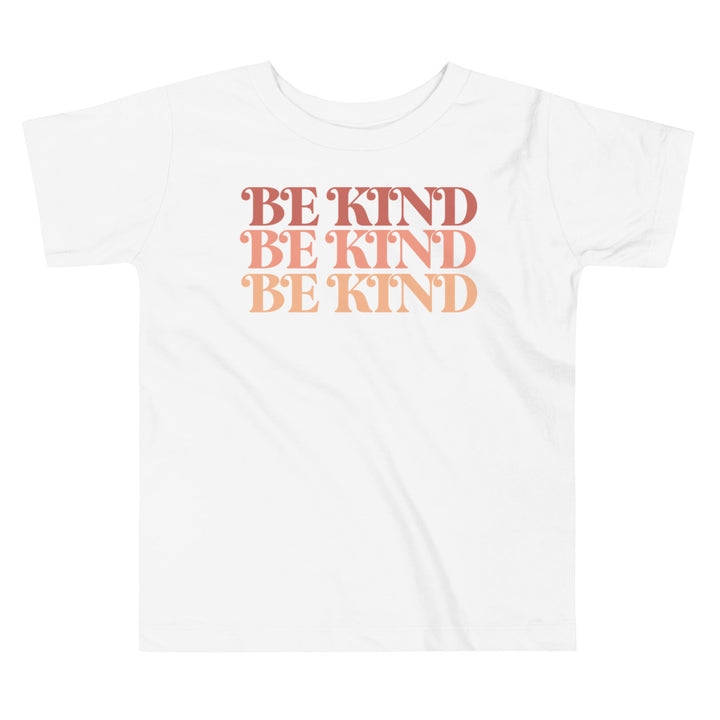 Be Kind Be Kind Be Kind In Pink. Short Sleeve T Shirt For Toddler And Kids. - TeesForToddlersandKids -  t-shirt - positive - be-kind-be-kind-be-kind-in-pink-short-sleeve-t-shirt-for-toddler-and-kids