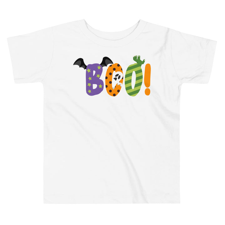 Boo! Letters.          Halloween shirt toddler. Trick or treat shirt for toddlers. Spooky season. Fall shirt kids.