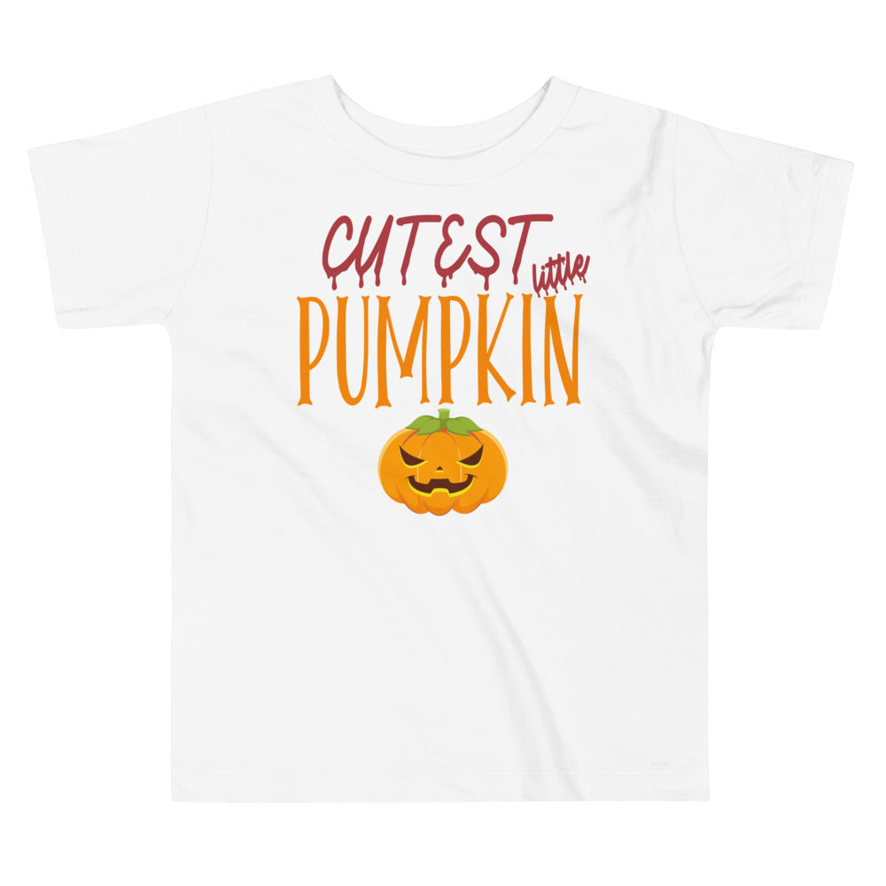 Cutest Little Pumpkin.          Halloween shirt toddler. Trick or treat shirt for toddlers. Spooky season. Fall shirt kids.