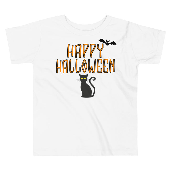 Happy Halloween Bat Cat.           Halloween shirt toddler. Trick or treat shirt for toddlers. Spooky season. Fall shirt kids.