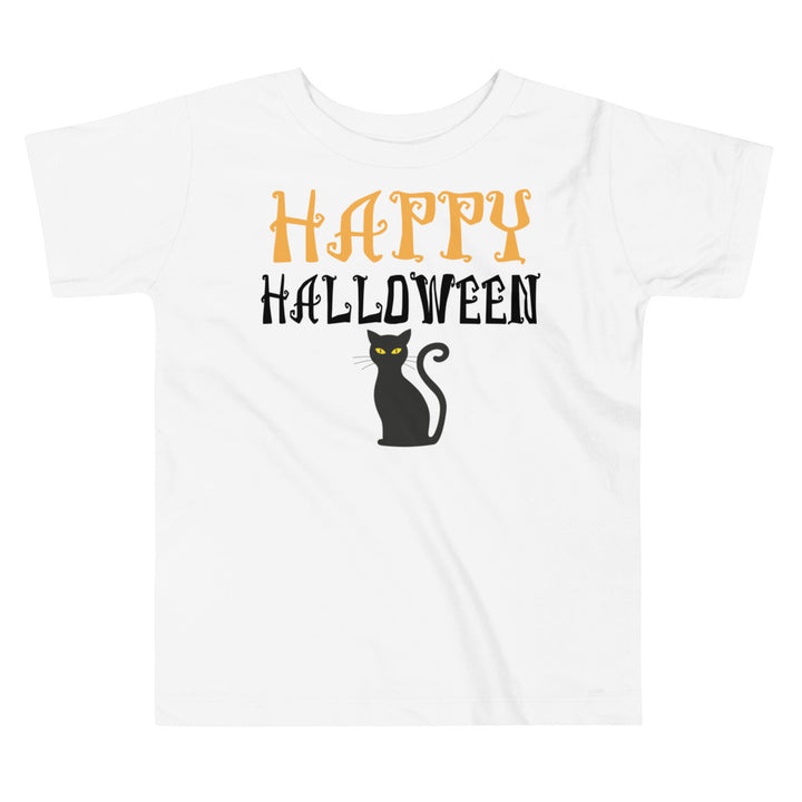 Happy Halloween Cat.           Halloween shirt toddler. Trick or treat shirt for toddlers. Spooky season. Fall shirt kids.