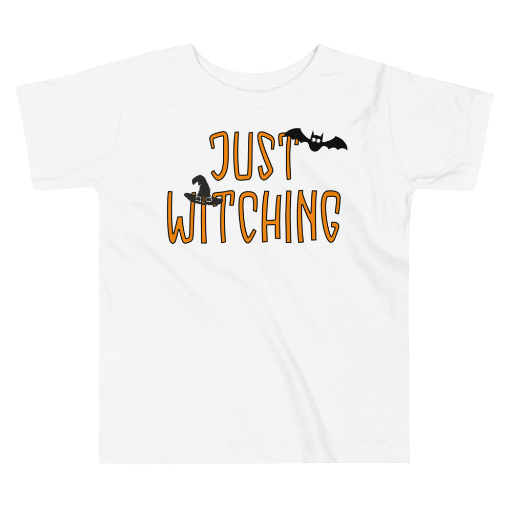 Just Witching.          Halloween shirt toddler. Trick or treat shirt for toddlers. Spooky season. Fall shirt kids.