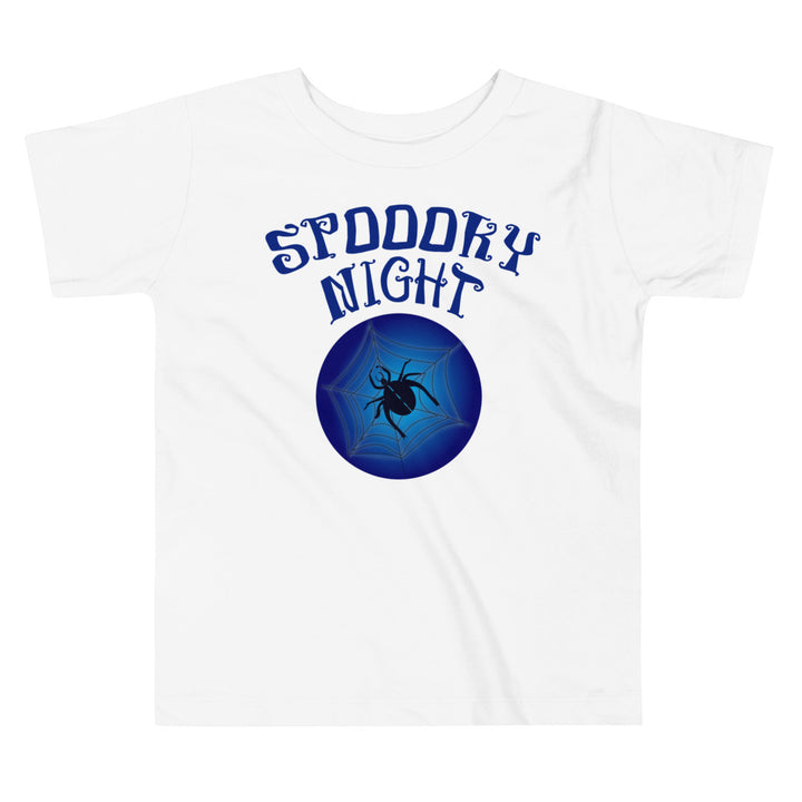 Spooky Night Blue Spider.          Halloween shirt toddler. Trick or treat shirt for toddlers. Spooky season. Fall shirt kids.