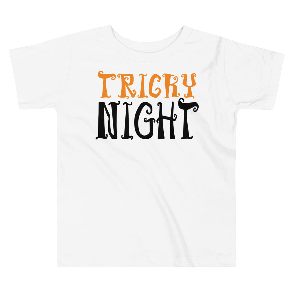 Tricky Night.          Halloween shirt toddler. Trick or treat shirt for toddlers. Spooky season. Fall shirt kids.