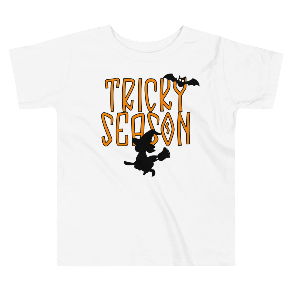 Tricky Season.          Halloween shirt toddler. Trick or treat shirt for toddlers. Spooky season. Fall shirt kids.