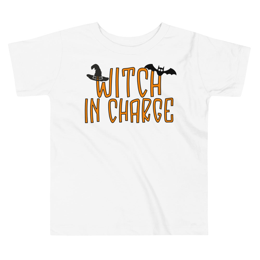Witch In Charge.          Halloween shirt toddler. Trick or treat shirt for toddlers. Spooky season. Fall shirt kids.