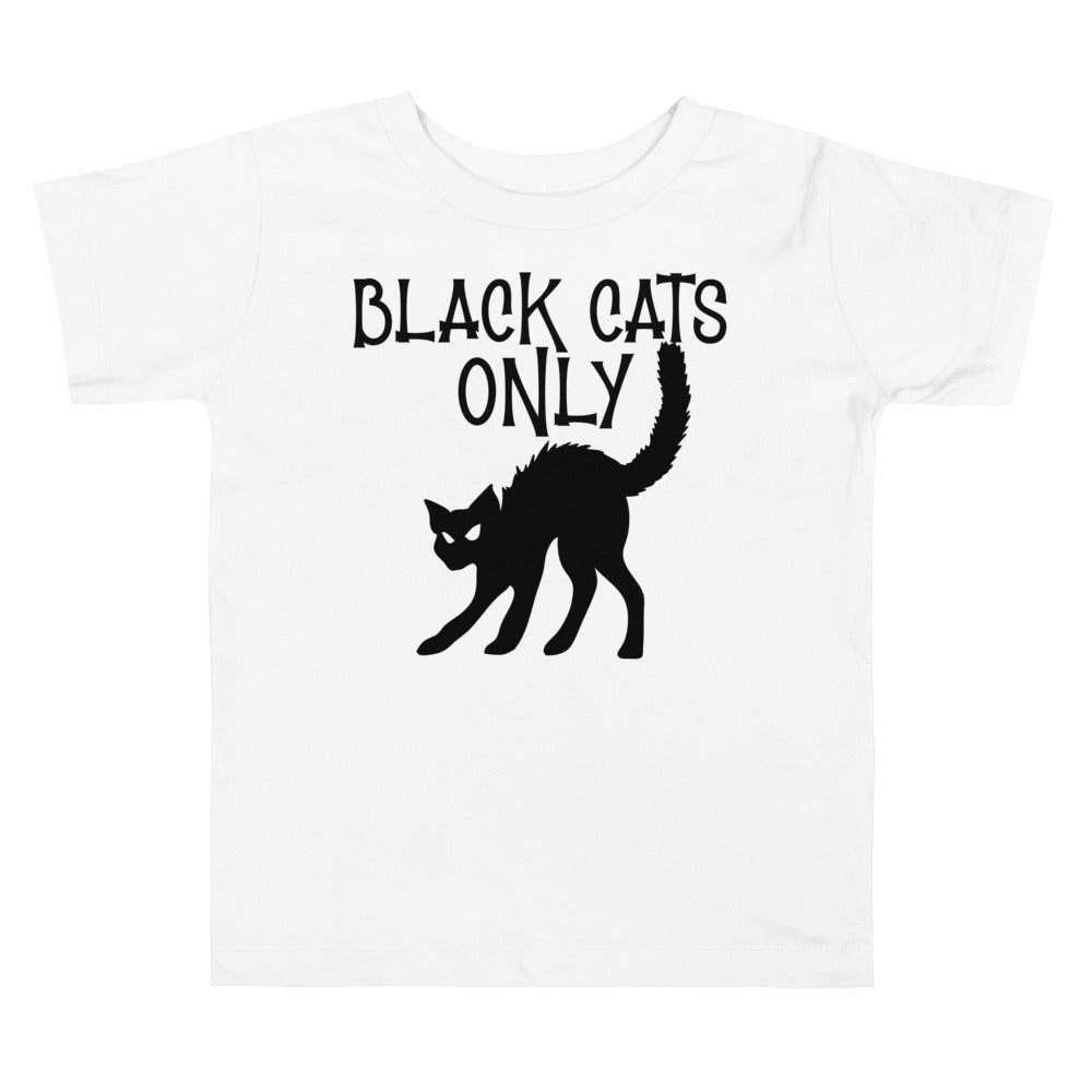 Black Cats Only.          Halloween shirt toddler. Trick or treat shirt for toddlers. Spooky season. Fall shirt kids.