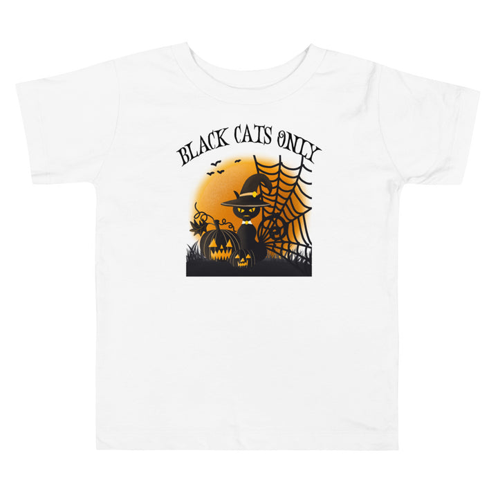 Black Cats Only Halloween.          Halloween shirt toddler. Trick or treat shirt for toddlers. Spooky season. Fall shirt kids.