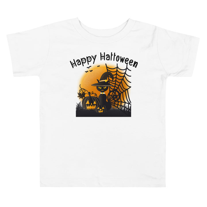 Happy Halloween Cat And Pumpkins.           Halloween shirt toddler. Trick or treat shirt for toddlers. Spooky season. Fall shirt kids.