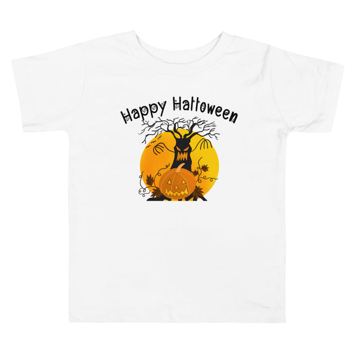 Happy Halloween Scary Tree And Pumpkins.          Halloween shirt toddler. Trick or treat shirt for toddlers. Spooky season. Fall shirt kids.