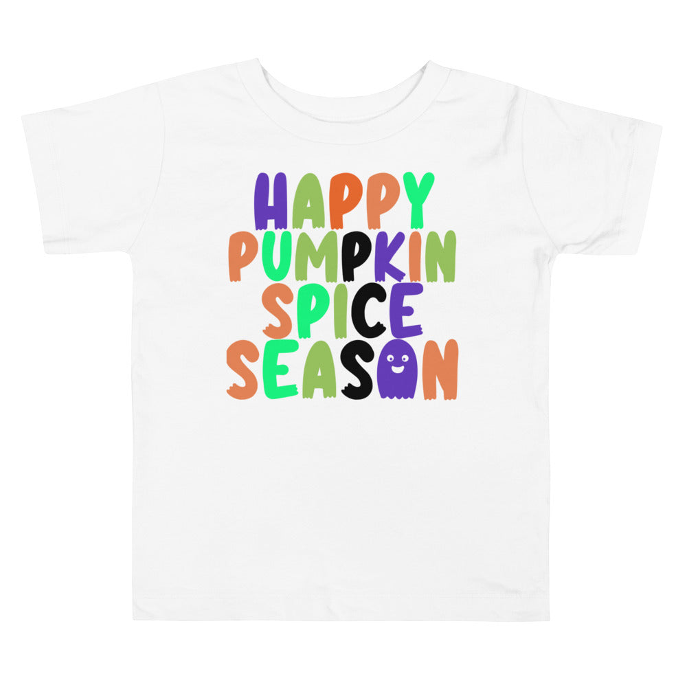 Happy Pumpkin Spice Season.          Halloween shirt toddler. Trick or treat shirt for toddlers. Spooky season. Fall shirt kids.