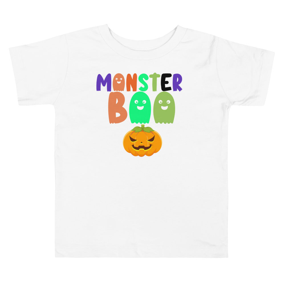 Monster Boo And Pumpkin.          Halloween shirt toddler. Trick or treat shirt for toddlers. Spooky season. Fall shirt kids.