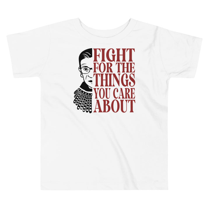 Fight for The Things You Care About Rgb All Red Girl power t-shirts for Toddlers and Kids.