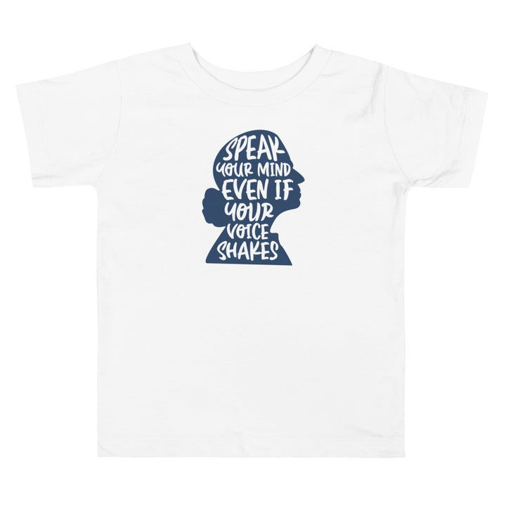 Speak Your Mind Even If Rbg In Profile Navy. Girl power t-shirts for Toddlerss and Kids.