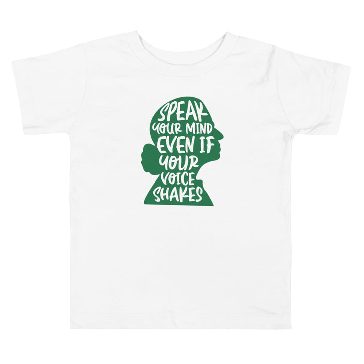 Speak Your Mind Even If Rbg Amazon Green. Girl power t-shirts for Toddlers and Kids.