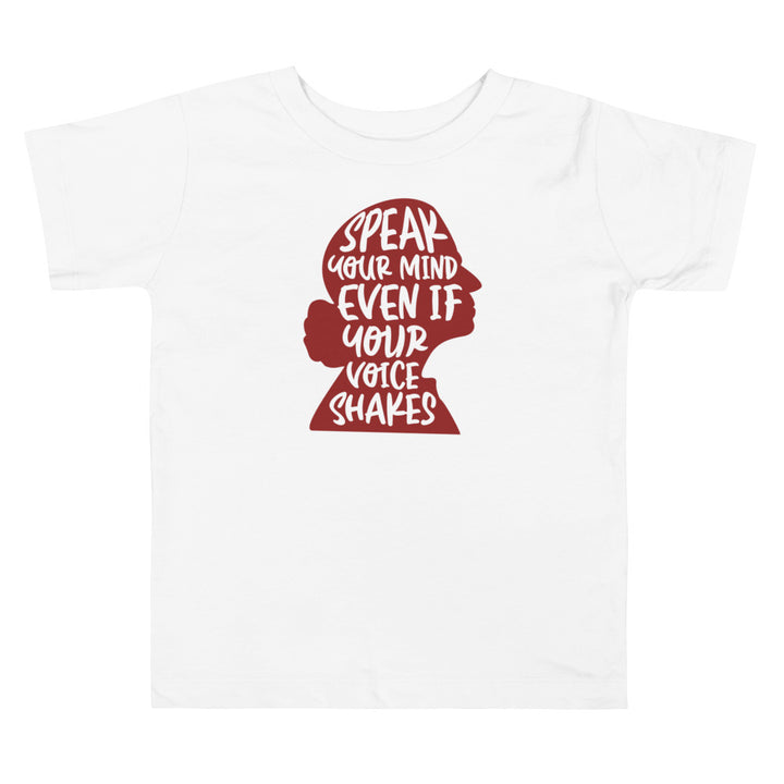 Speak Your Mind Rbg Profile In Red. Girl power t-shirts for Toddlers and Kids.