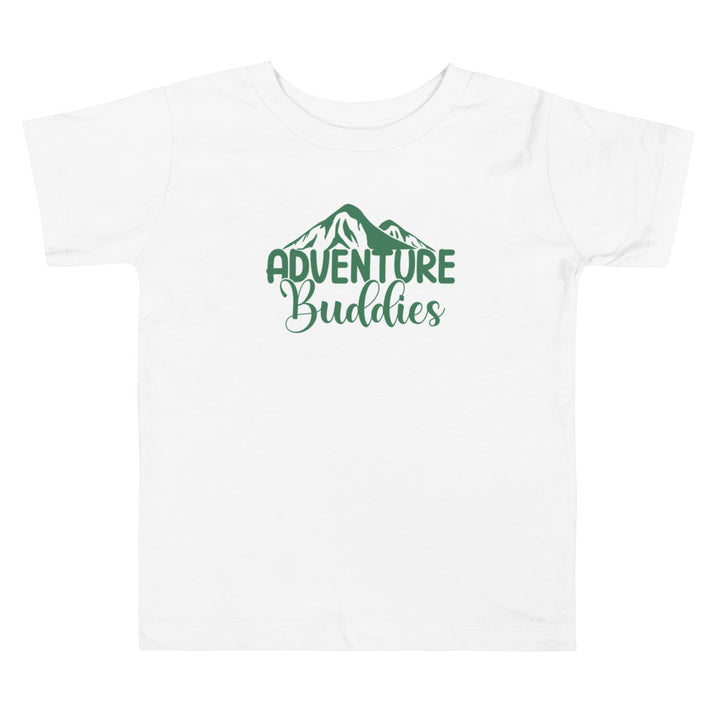 Adventure Buddies Amazon Green. Short Sleeve T Shirt For Toddler And Kids. - TeesForToddlersandKids -  t-shirt - camping - adventure-buddies-amazon-green-short-sleeve-t-shirt-for-toddler-and-kids