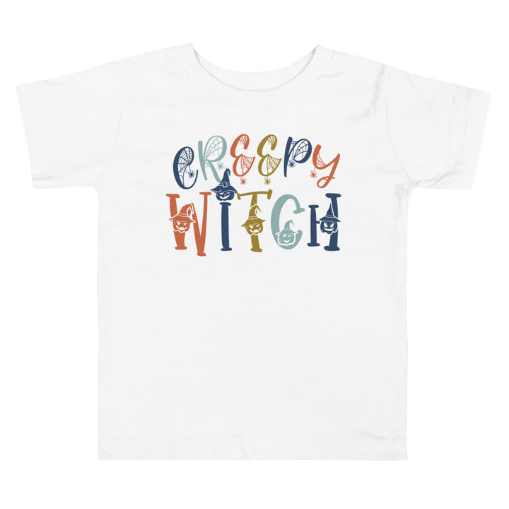 Creepy Witch.          Halloween shirt toddler. Trick or treat shirt for toddlers. Spooky season. Fall shirt kids.