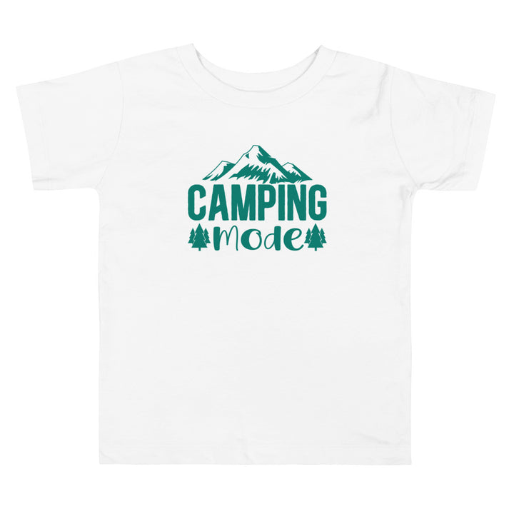 Camping Mode Deep Lush Green. Short Sleeve T Shirt For Toddler And Kids. - TeesForToddlersandKids -  t-shirt - camping - camping-mode-deep-lush-green-short-sleeve-t-shirt-for-toddler-and-kids