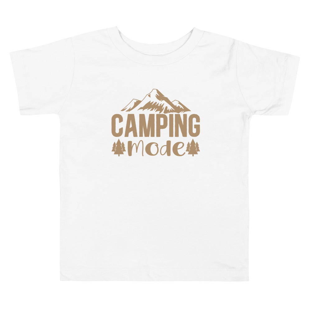Camping Mode Iced Coffee. Short Sleeve T Shirt For Toddler And Kids. - TeesForToddlersandKids -  t-shirt - camping - camping-mode-iced-coffee-short-sleeve-t-shirt-for-toddler-and-kids