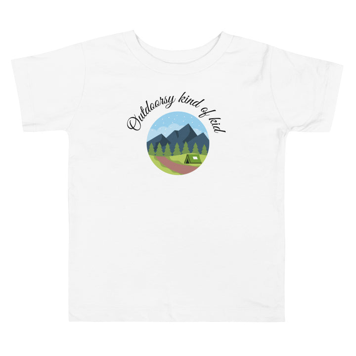 Outdoorsy Kind Of Kid. Short Sleeve T Shirt For Toddler And Kids. - TeesForToddlersandKids -  t-shirt - camping - outdoorsy-kind-of-kid-short-sleeve-t-shirt-for-toddler-and-kids