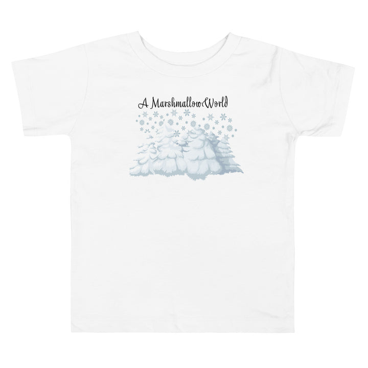 A Marshmallow World. Short Sleeve T Shirts For Toddlers And Kids. - TeesForToddlersandKids -  t-shirt - christmas, holidays - a-marshmallow-world-short-sleeve-t-shirts-for-toddlers-and-kids