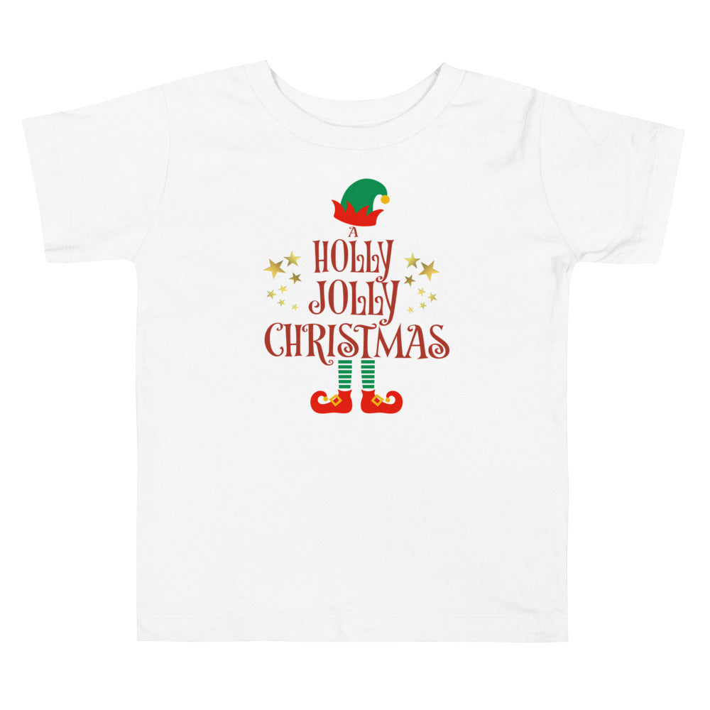 A Holly Jolly. Christmas Short Sleeve T Shirts For Toddlers And Kids. - TeesForToddlersandKids -  t-shirt - christmas, holidays - a-holly-jolly-christmas-short-sleeve-t-shirts-for-toddlers-and-kids