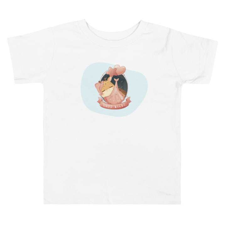 Baby Giraffe Girl Sleeping Good Night. Short Sleeve T-shirt For Toddler And Kids. - TeesForToddlersandKids -  t-shirt - sleep - baby-giraffe-girl-sleeping-good-night-short-sleeve-t-shirt-for-toddler-and-kids