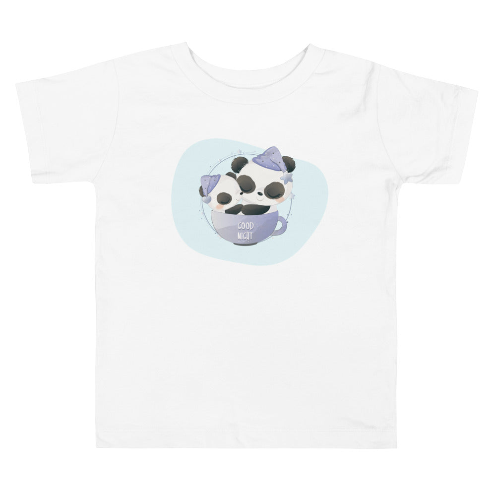 Panda Baby And Mom Sleeping In Cup. Short Sleeve T-shirt For Toddler And Kids. - TeesForToddlersandKids -  t-shirt - sleep - panda-baby-and-mom-sleeping-in-cup-short-sleeve-t-shirt-for-toddler-and-kids