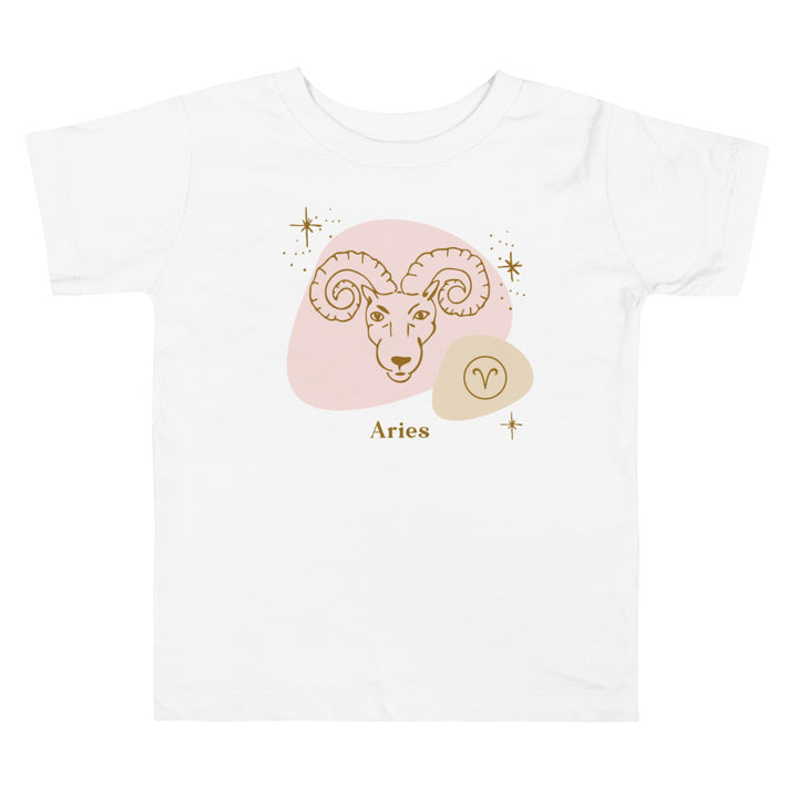 Aries Pink. Zodiac sign t-shirts for Toddlers And Kids. - TeesForToddlersandKids -  t-shirt - zodiac - aries-pink-short-sleeve-t-shirt-for-toddler-and-kids