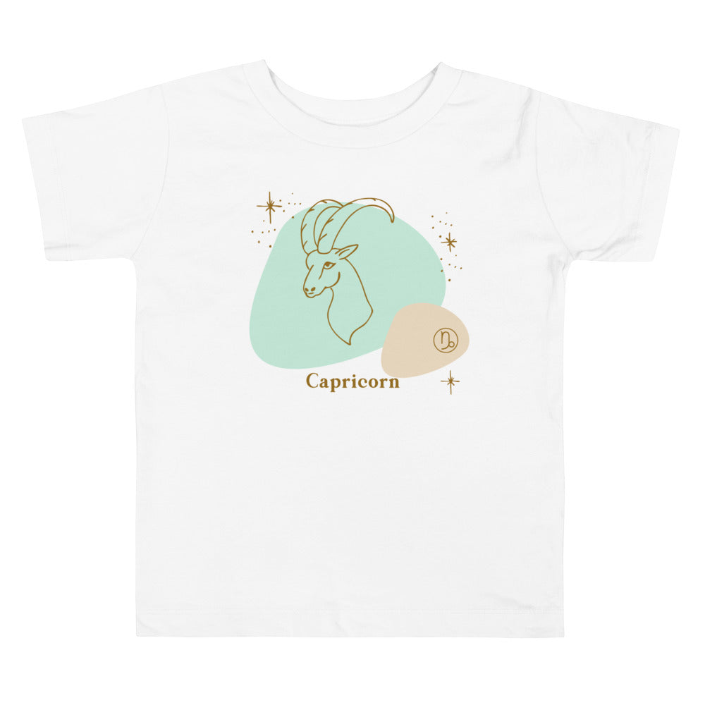 Capricorn Green. Zodiac sign t-shirts for Toddlers And Kids. - TeesForToddlersandKids -  t-shirt - zodiac - capricorn-green-short-sleeve-t-shirt-for-toddler-and-kids