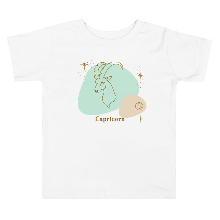 Capricorn Green. Zodiac sign t-shirts for Toddlers And Kids. - TeesForToddlersandKids -  t-shirt - zodiac - capricorn-green-short-sleeve-t-shirt-for-toddler-and-kids