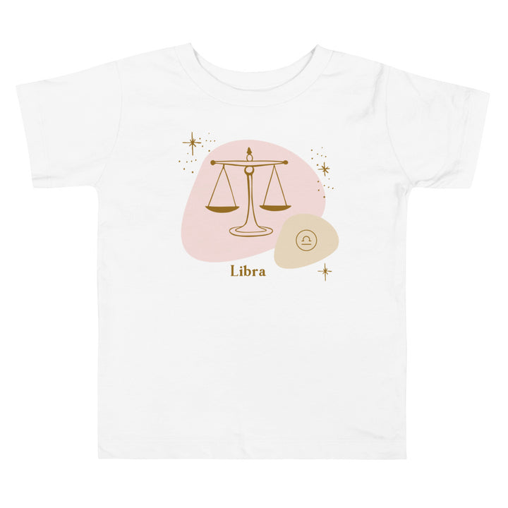 Libra Pink. Zodiac sign t-shirts for Toddlers And Kids. - TeesForToddlersandKids -  t-shirt - zodiac - libra-pink-short-sleeve-t-shirt-for-toddler-and-kids