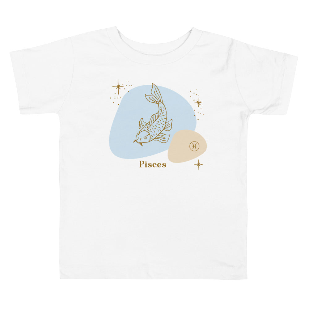 Pisces Blue. Zodiac sign t-shirts for Toddlers And Kids. - TeesForToddlersandKids -  t-shirt - zodiac - pisces-blue-short-sleeve-t-shirt-for-toddler-and-kids