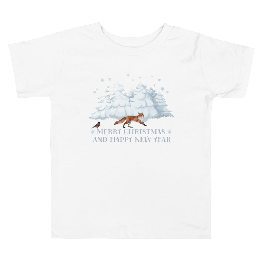 Merry Christmas And Happy New Year. Short Sleeve T Shirts For Toddlers And Kids. - TeesForToddlersandKids -  t-shirt - christmas, holidays - merry-christmas-and-happy-new-year-short-sleeve-t-shirts-for-toddlers-and-kids-2