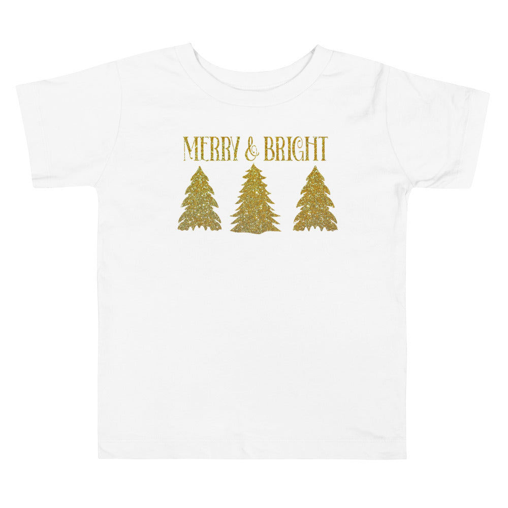 Merry & Bright. Short Sleeve T Shirts For Toddlers And Kids. - TeesForToddlersandKids -  t-shirt - christmas, holidays - merry-bright-short-sleeve-t-shirts-for-toddlers-and-kids